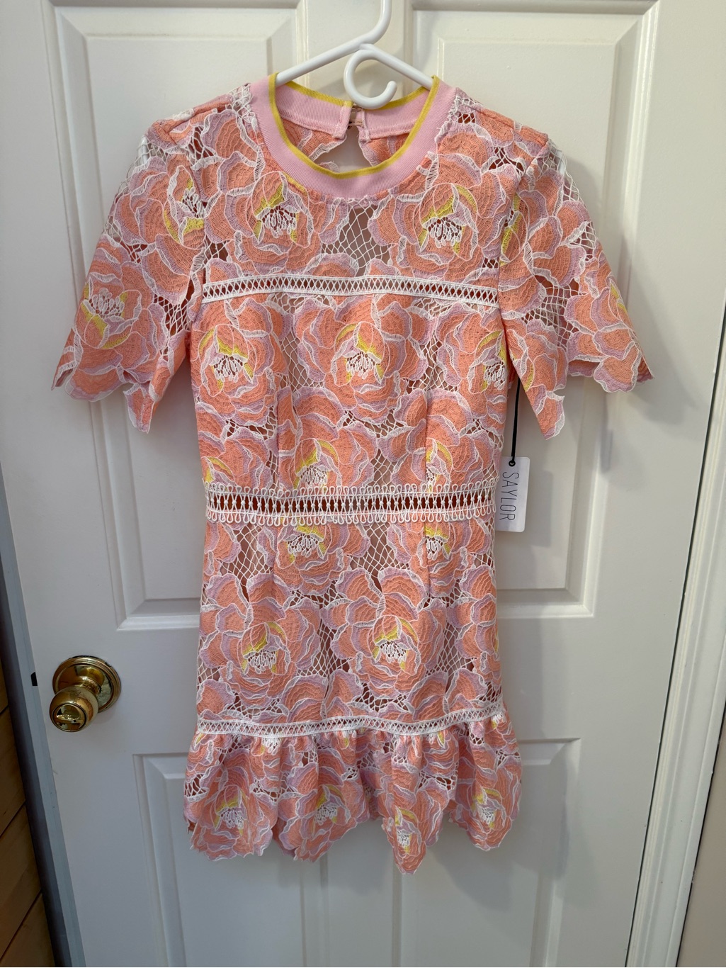 Saylor Huntyr Crochet Lace Mini Dress Nwt Size Small